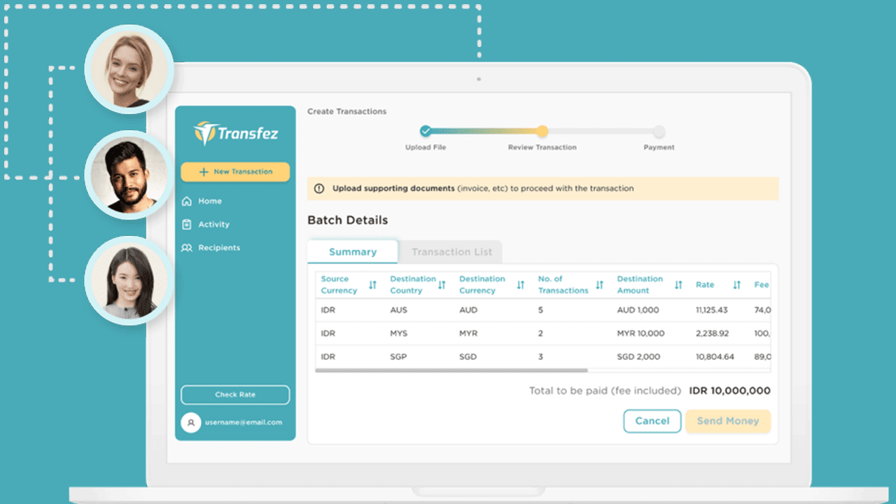 Pembayaran Invoice Online dengan Transfez Bisnis