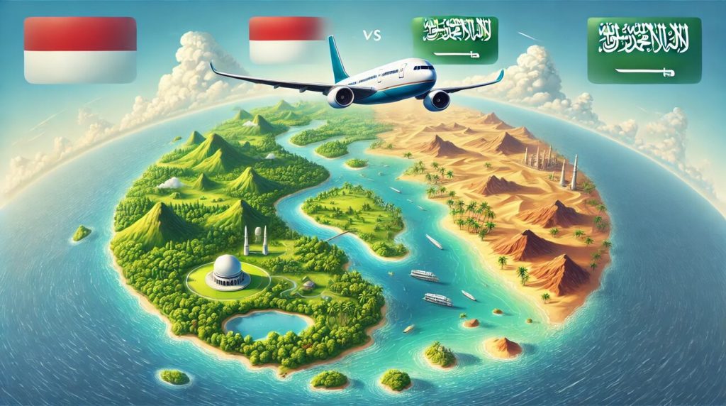 Berapa Jam Perjalanan dari Indonesia ke Arab Saudi