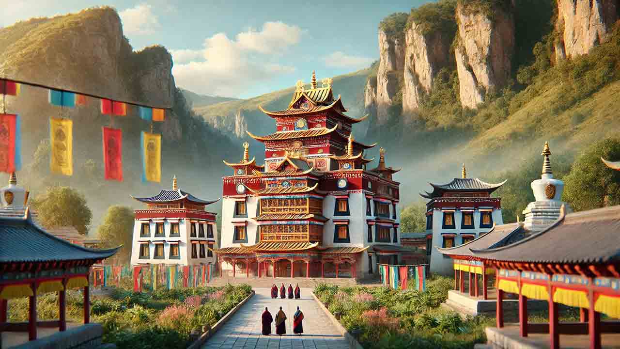 wisata religi di cina langmusi temple