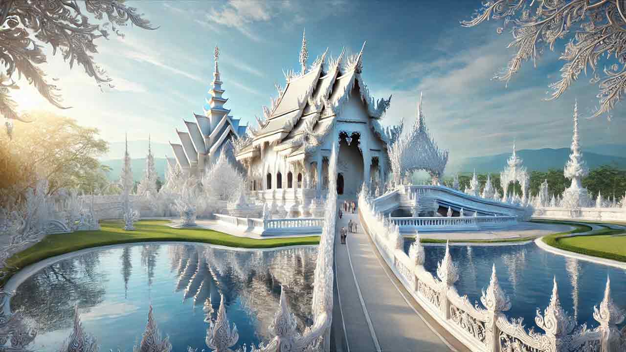 wisata religi di thailand kuil wat rong khun