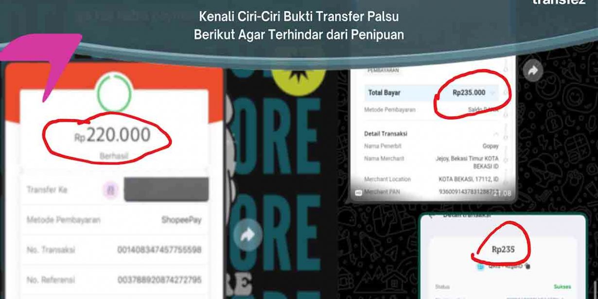 ciri-ciri bukti transfer palsu