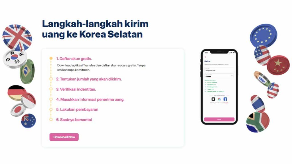 transfer uang ke korea