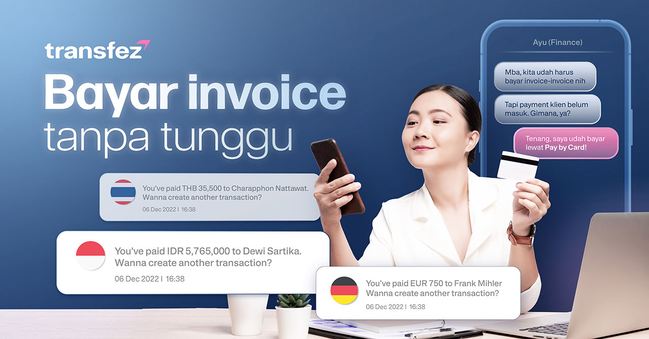 Bayar invoice tanpa tunggu dengan Pay by Card Transfez