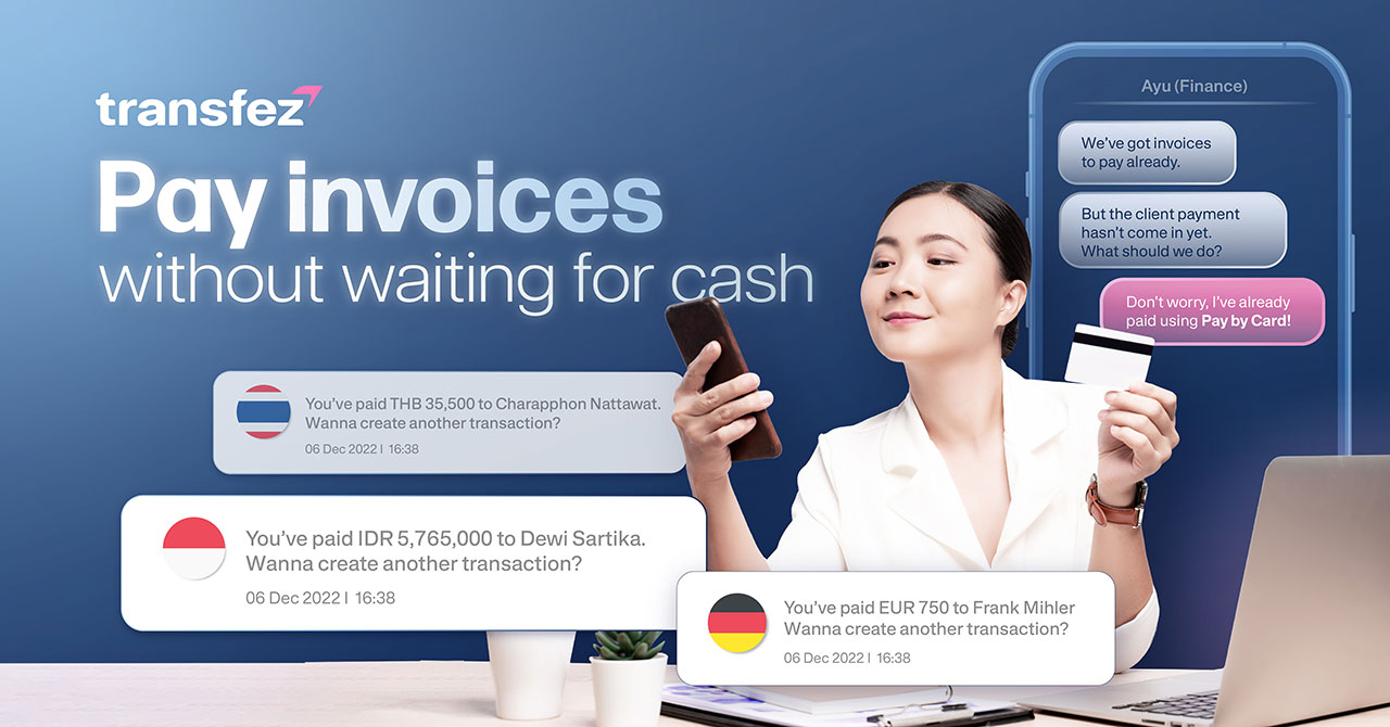 Pay invoices without waiting for cash with Pay by Card Transfez 1