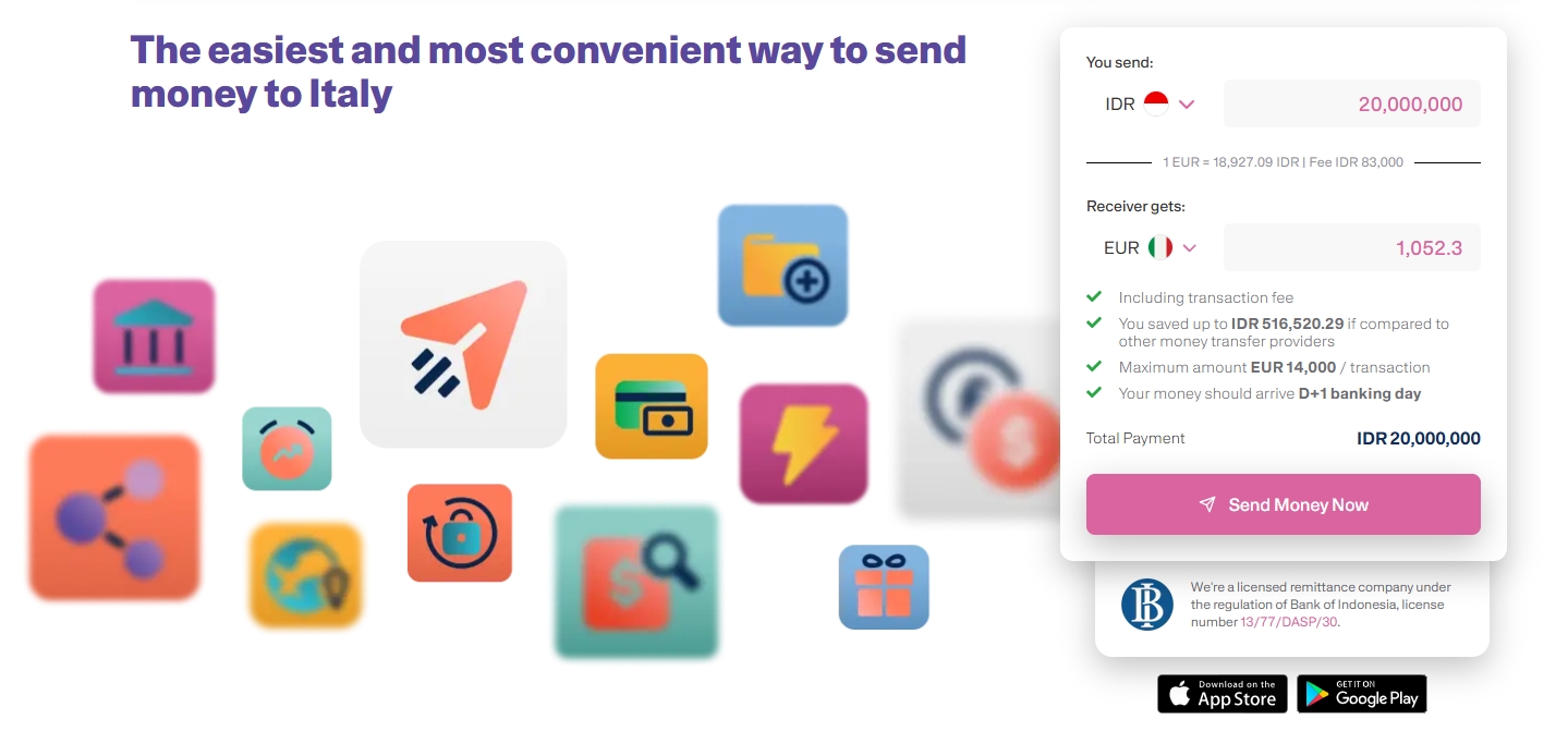 send money to italy
