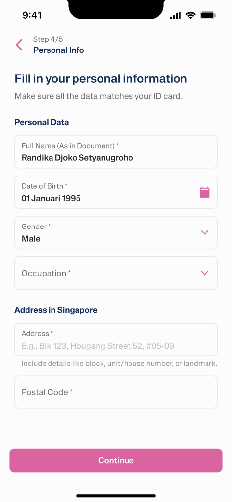 Transfez Singapore KYC (Identity Verification) Guide 6 Transfez Singapore KYC (Identity Verification) Guide - 05 Check Document - SGD eng