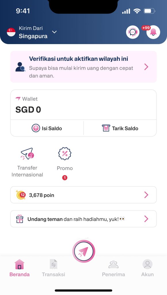 Tutorial KYC (Verifikasi Identitas) Aplikasi Transfez Singapura 2 Home ID 2