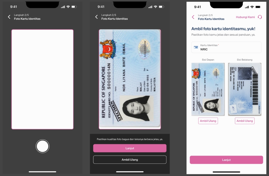 Tutorial KYC (Verifikasi Identitas) Aplikasi Transfez Singapura 5 Siapkan Dokumen Identitas (Work Permit NRIC)