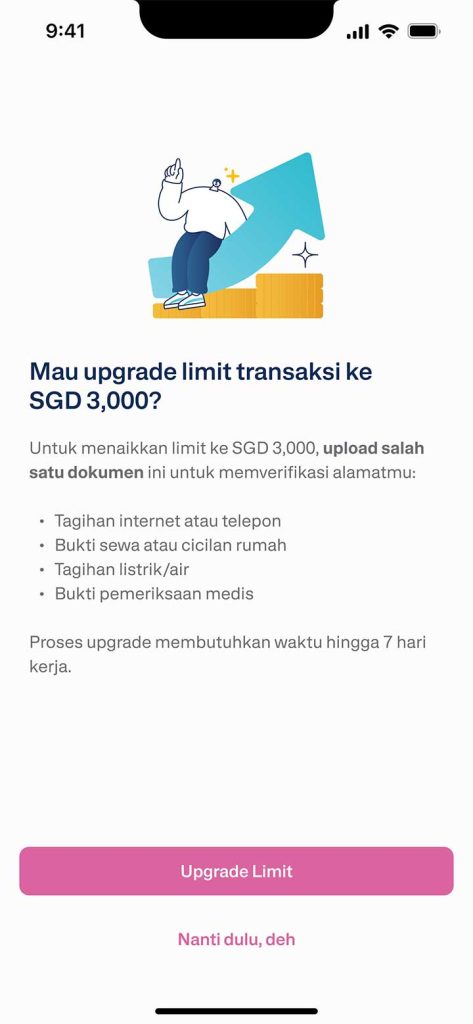 Upgrade Limit per Transfer ID - Step 3