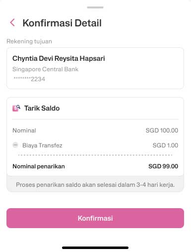 Withdraw Balance ID - Step 3