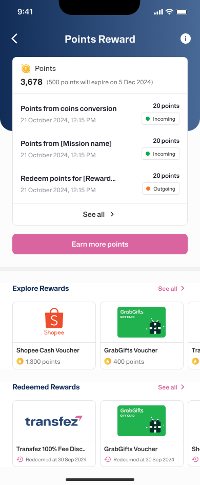 2. Point Rewards - Available