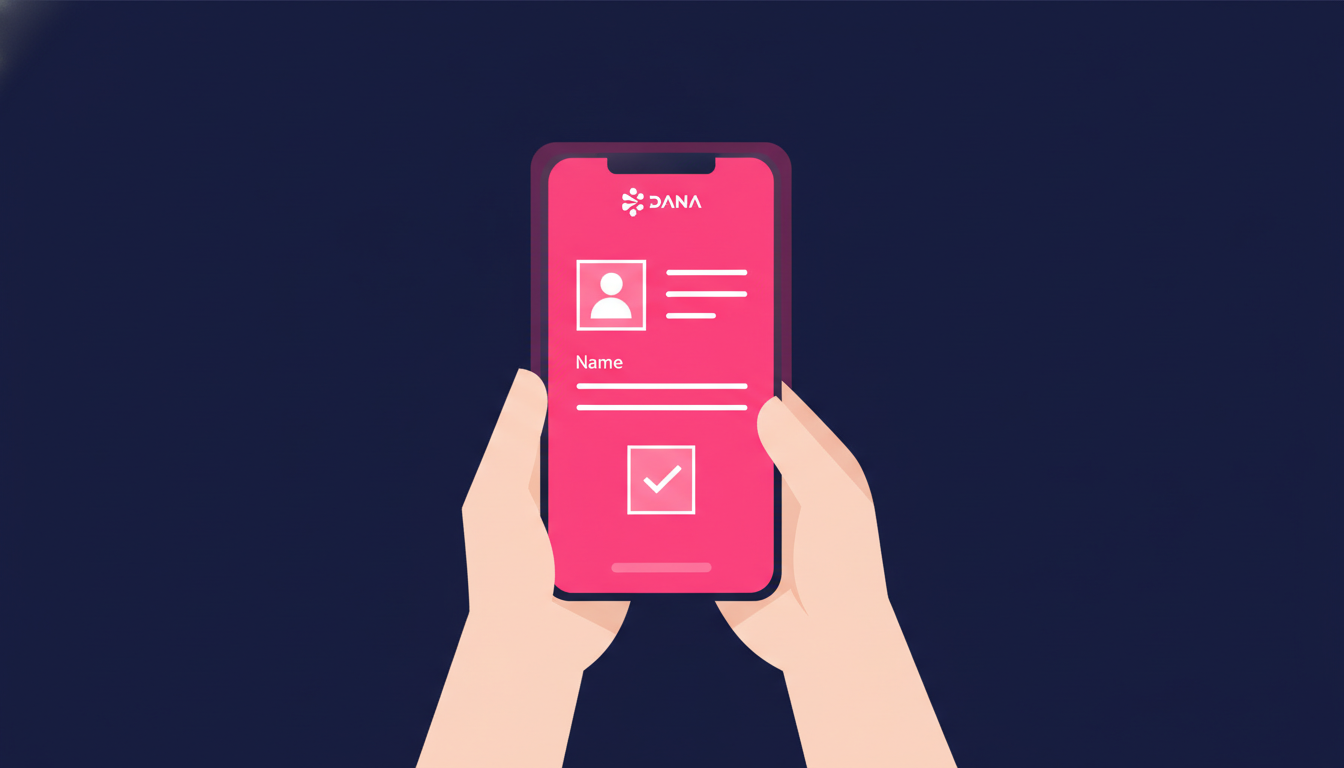 How to Create DANA QRIS: Complete Business Setup Guide 4 Hands holding a smartphone showing the DANA business app registration screen